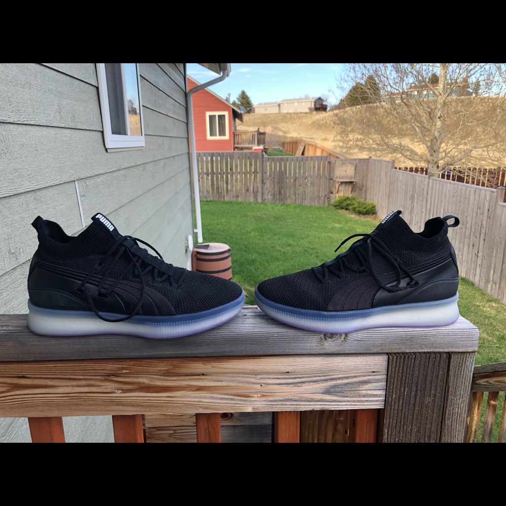 Puma Clyde purple glow basketball shoes